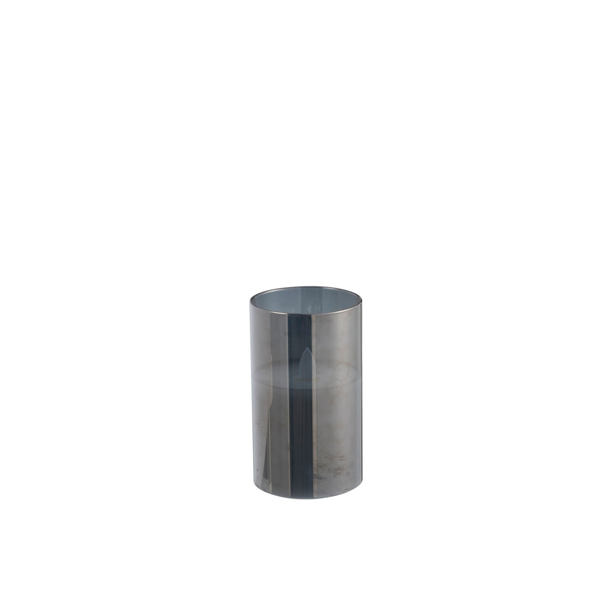 LED Lamp Fluted Glass Grey Small