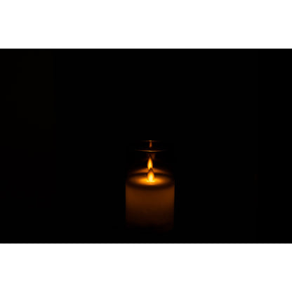 LED Lamp Fluted Glass Grey Small