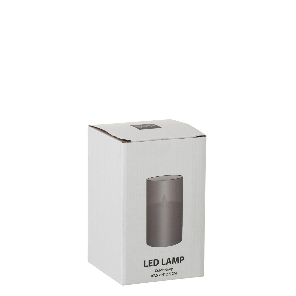LED Lamp Fluted Glass Grey Small
