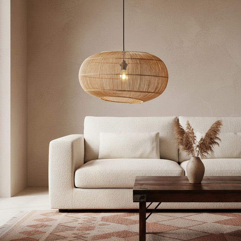 Luna Orbit Pendant Light Natural Raw Materials
