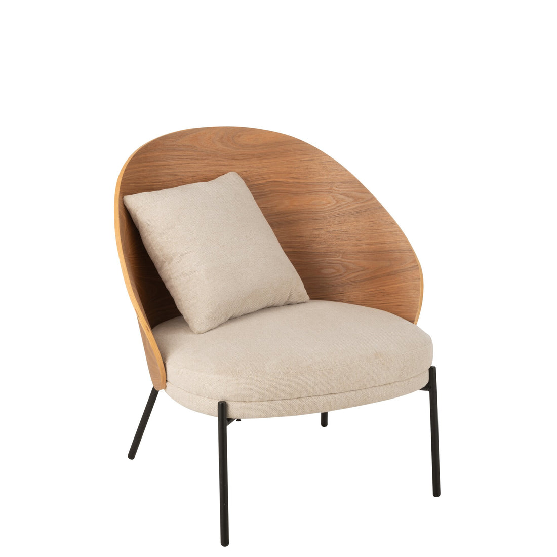 Lone Lounge Chair Multiplex/Metal Natural/Beige J-Line