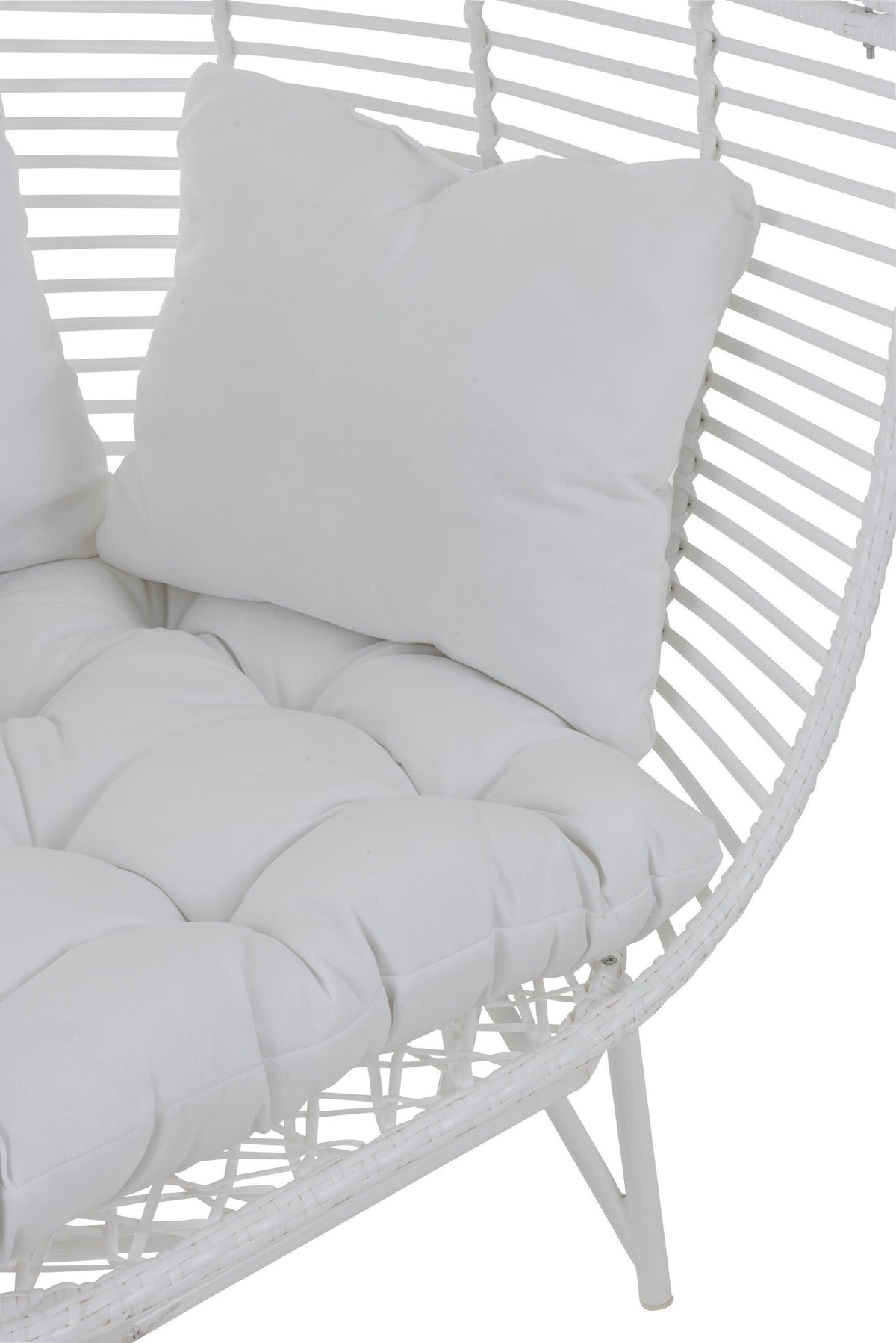 Loungestoel Ovaal Staal Wit - Outdoor loungestoel - J-Line - livinglovely.nl