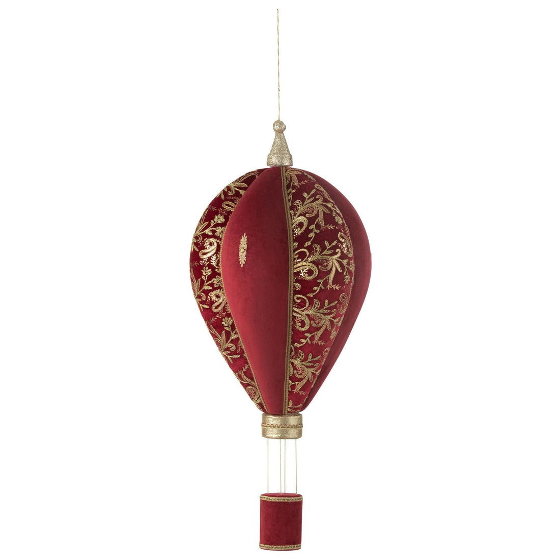 Hot Air Balloon Decoration Red/Gold Large Ø49cm x H125cm J-Line
