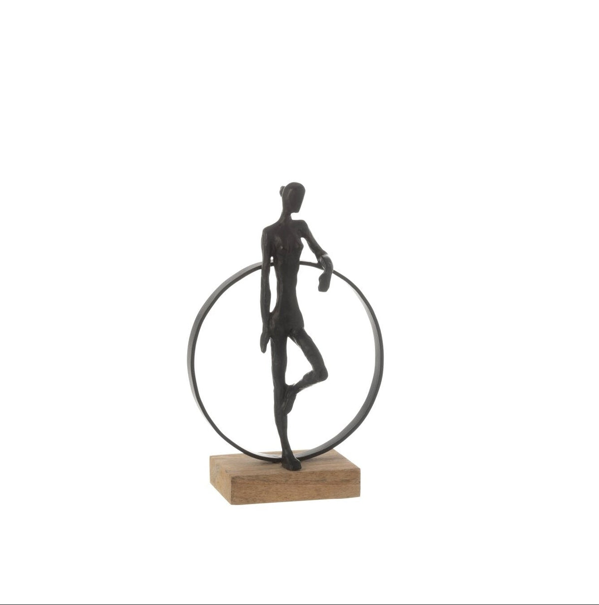 Man Against Ring On Stand Resin/Iron Black J-Line