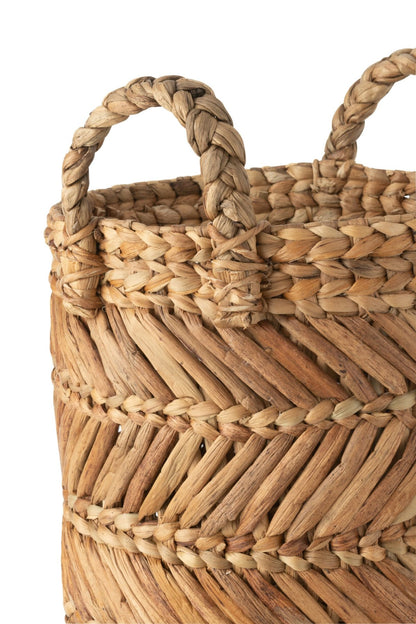 Set of 3 Natural Woven Raffia Baskets J-Line