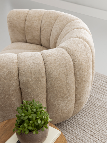 Mello Armchair Swivel Armchair Cream Fabric MUST Living