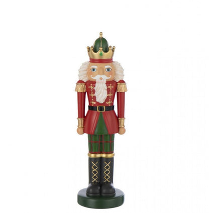 Nutcracker On Stand Lime Christmas Red/Dark Green Large J-line