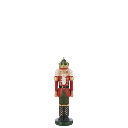 Nutcracker On Stand Polyresin Christmas Red/Dark Green Small J-Line