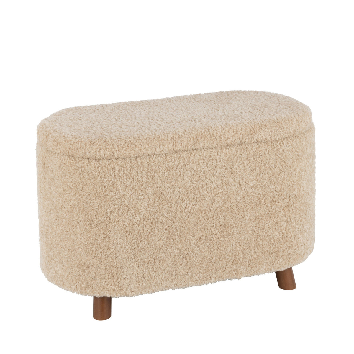 Teddy Beige Storage Stool J-Line