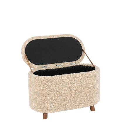 Teddy Beige Storage Stool J-Line