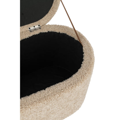 Teddy Beige Storage Stool J-Line
