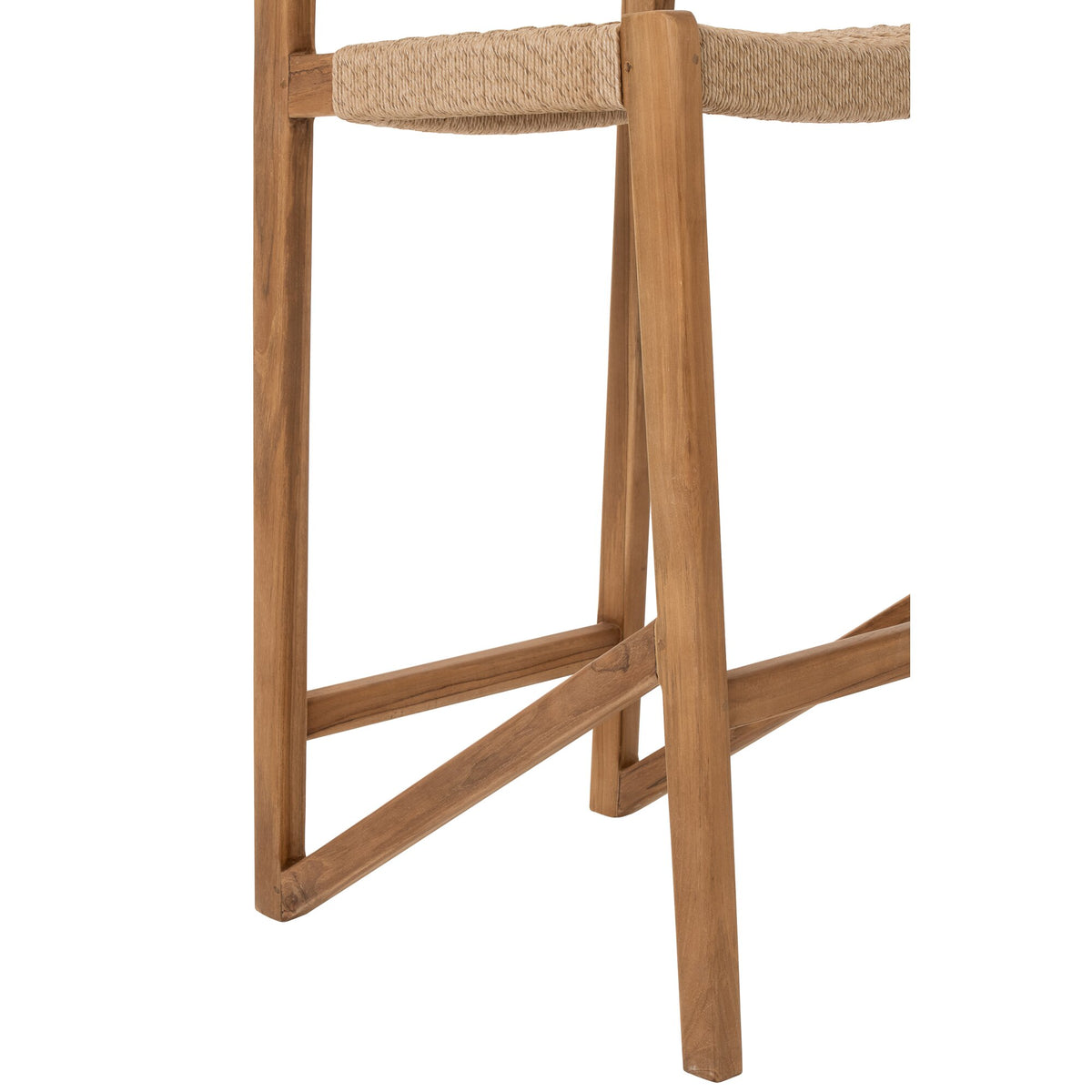 Outdoor Bar Stool Taghazout Teak Wood Natural J-Line
