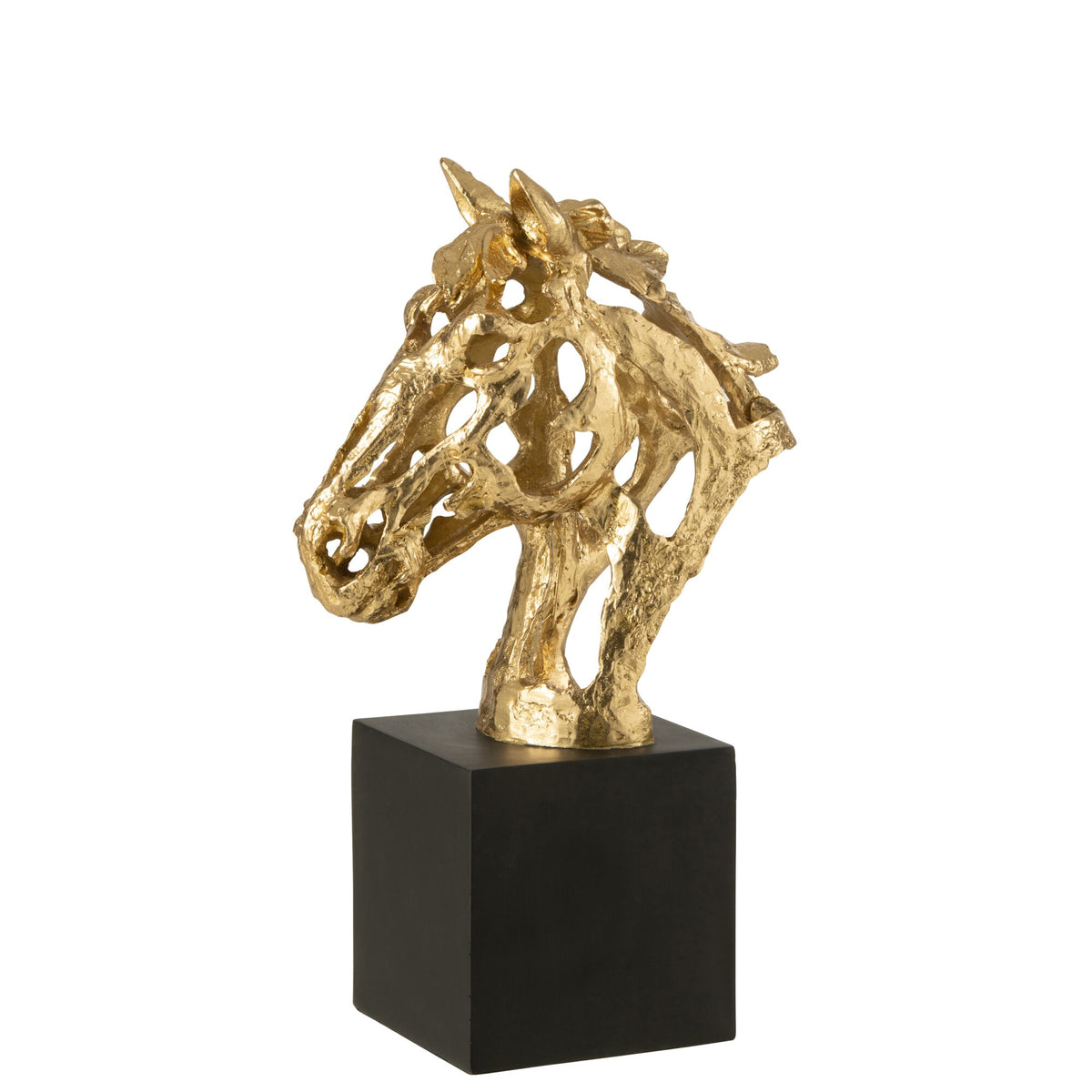 Horse on Hind Legs Polyresin Gold-Colored/Black Large J-Line