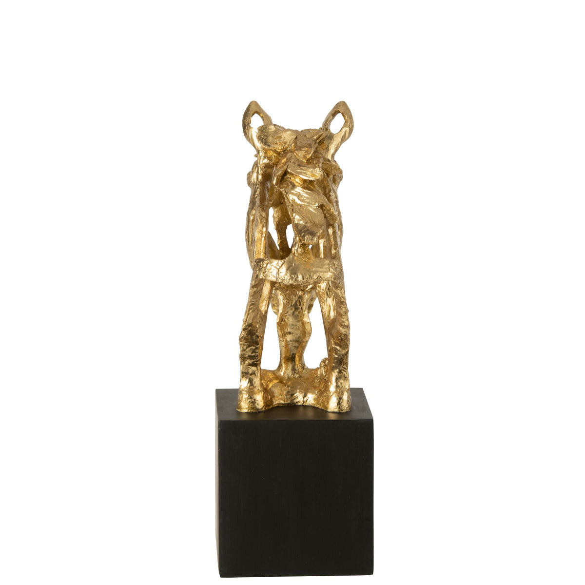 Horse on Hind Legs Polyresin Gold-Colored/Black Large J-Line