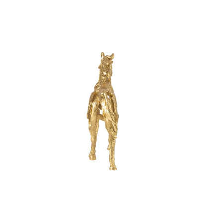 Running Horse Polyresin Gold-Colored Small J-Line