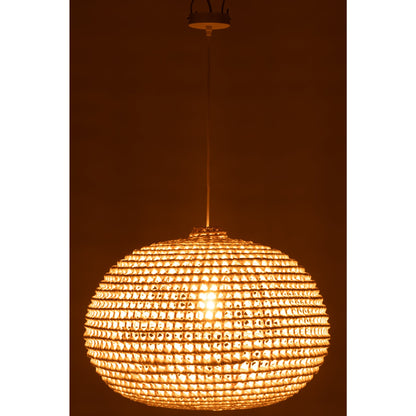 Ceiling Light Round Metal Twisted White J-Line