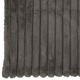 Plaid Corduroy Polyester Donkergrijs 180x130cm - Poef - J-Line - livinglovely.nl