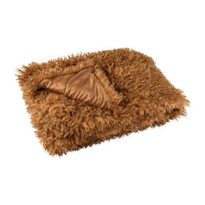 Plaid Moutie Polyester Brown 130x180cm J-Line