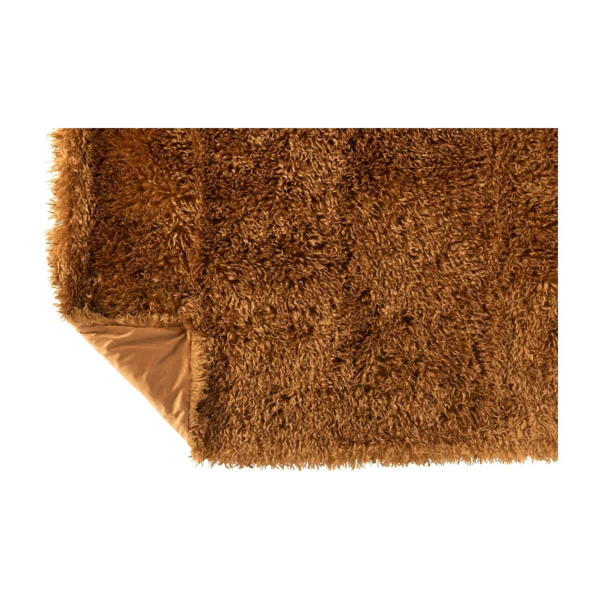 Plaid Moutie Polyester Brown 130x180cm J-Line