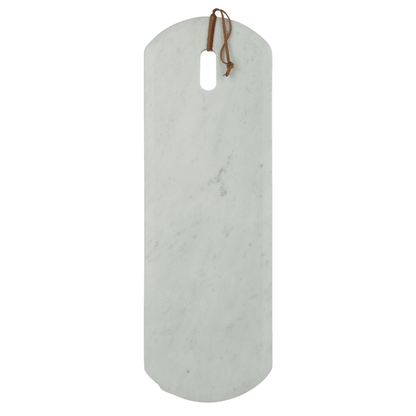 Plank Rechthoek Marmer Wit Large - Serveerplank - J-Line - livinglovely.nl