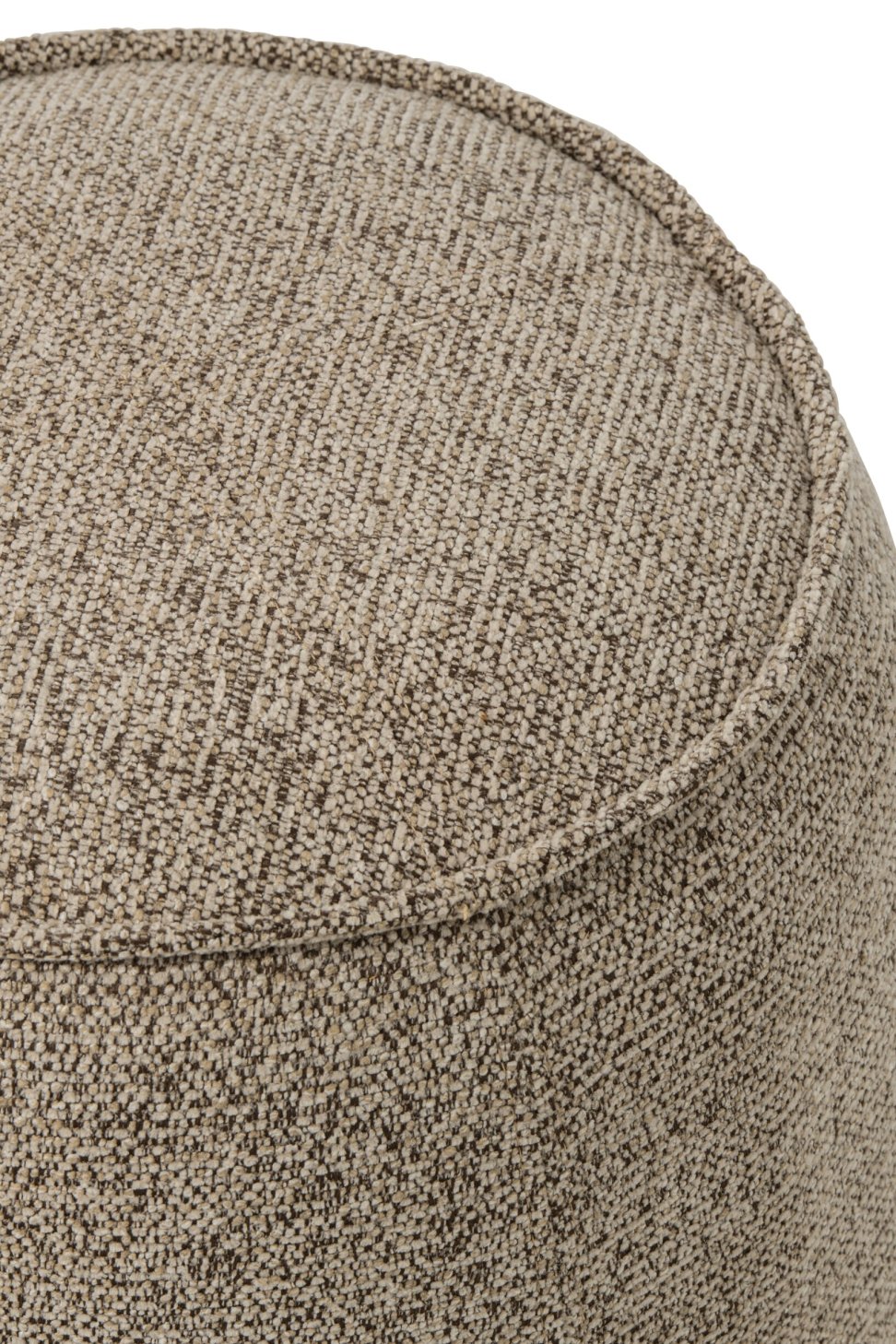 Pouf Alex Plywood/Fabric Brown/Ecru J-Line