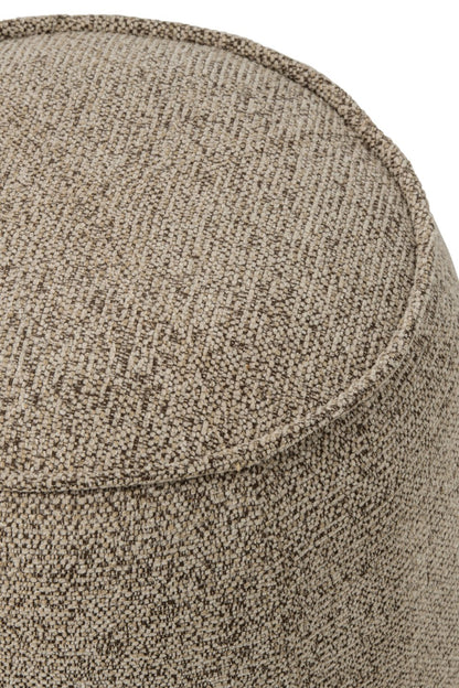 Pouf Alex Plywood/Fabric Brown/Ecru J-Line