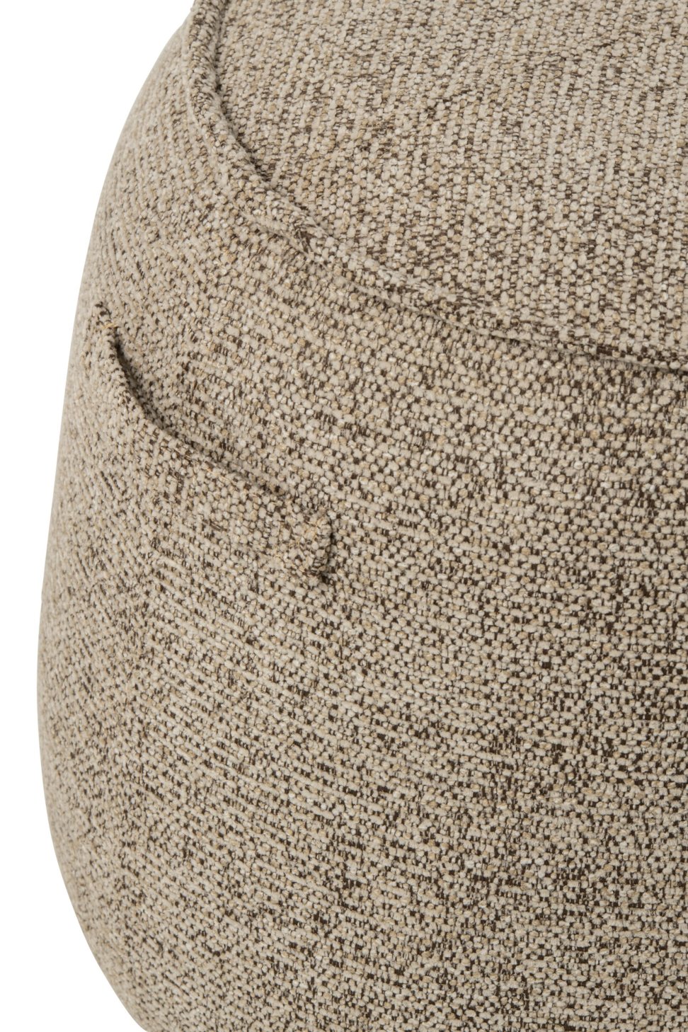 Pouf Alex Plywood/Fabric Brown/Ecru J-Line