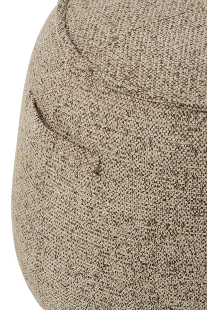 Pouf Alex Plywood/Fabric Brown/Ecru J-Line