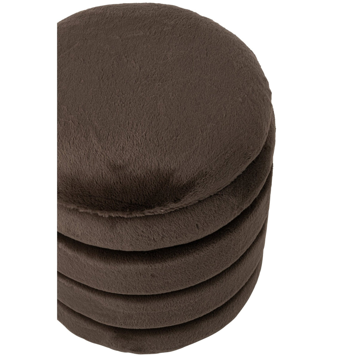 Pouf + Lid Mdf Dark Brown J-Line
