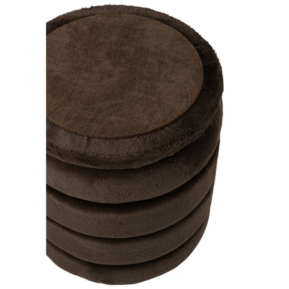 Pouf + Lid Mdf Dark Brown J-Line