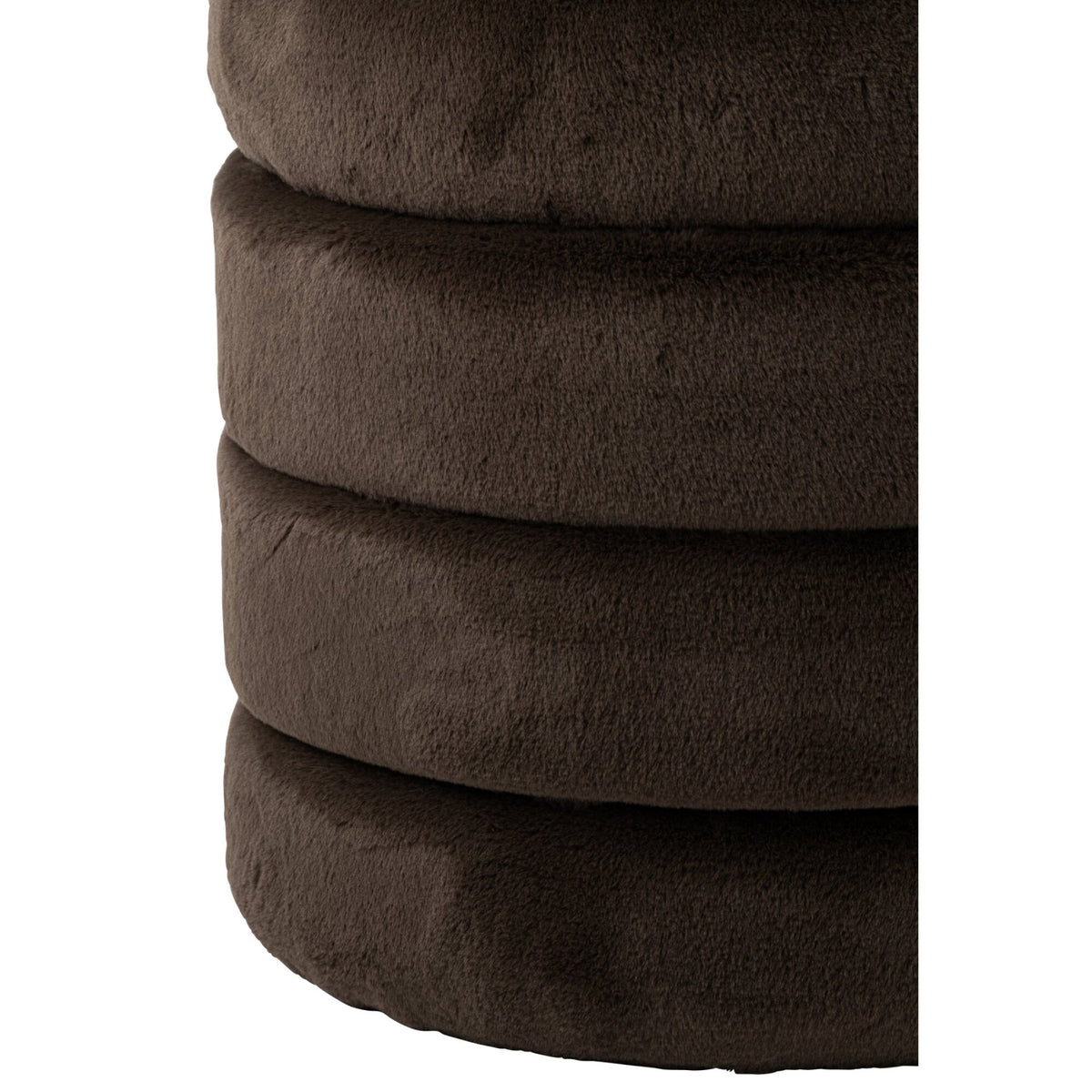 Pouf + Lid Mdf Dark Brown J-Line