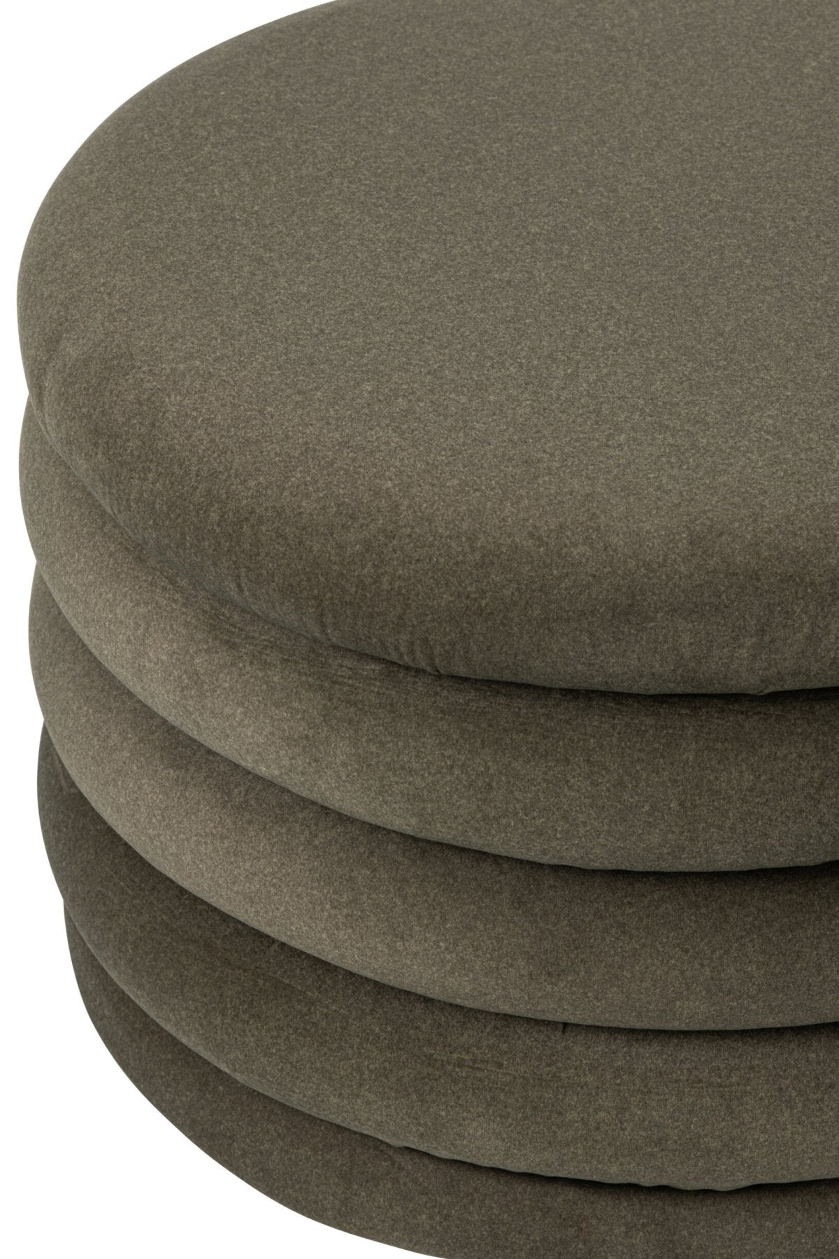 Pouf Mich Plywood/Fabric Dark Green J-Line