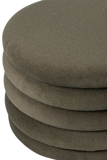 Pouf Mich Plywood/Fabric Dark Green J-Line