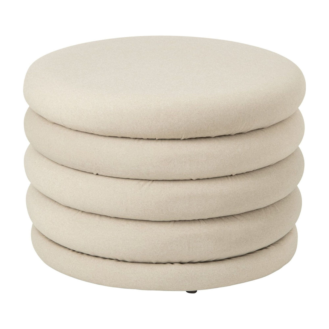 Pouf Mich Plywood/Fabric Ecru J-Line