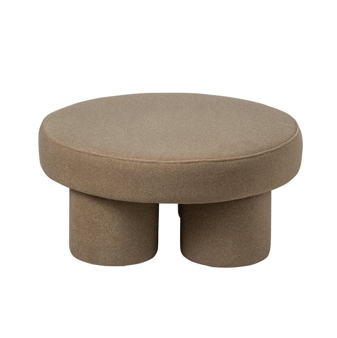 Pouf On Legs Plywood/Fabric Beige Large J-Line