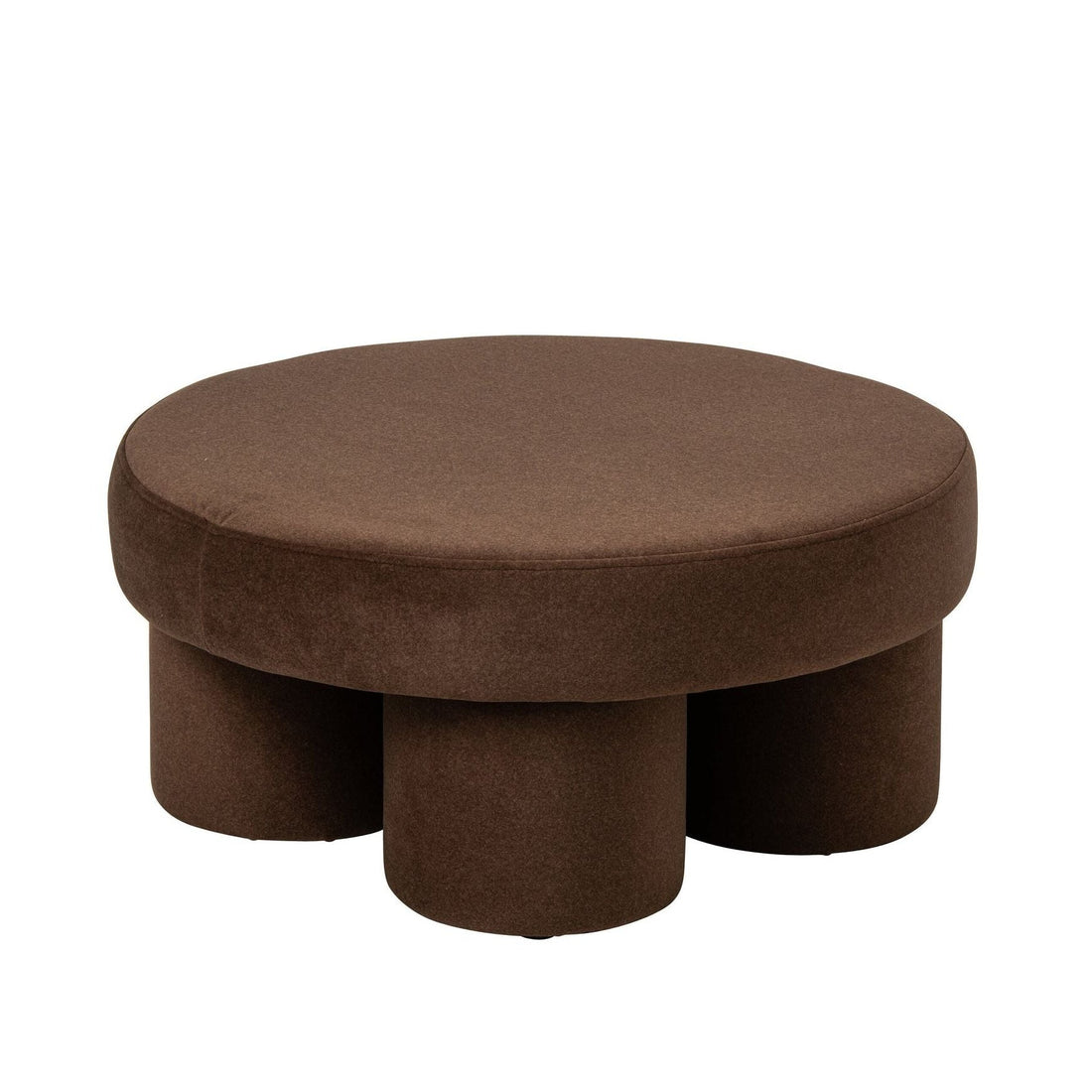 Pouf On Legs Plywood/Fabric Taupe Large J-Line