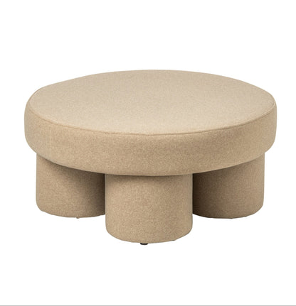 Pouf On Legs Plywood/Fabric Light Beige Large J-Line