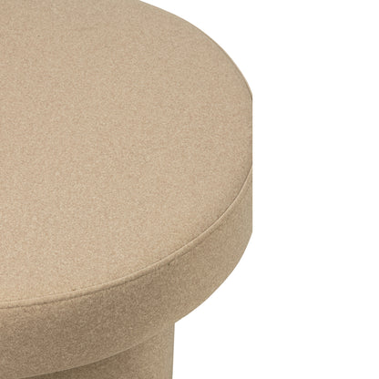 Pouf On Legs Plywood/Fabric Light Beige Large J-Line