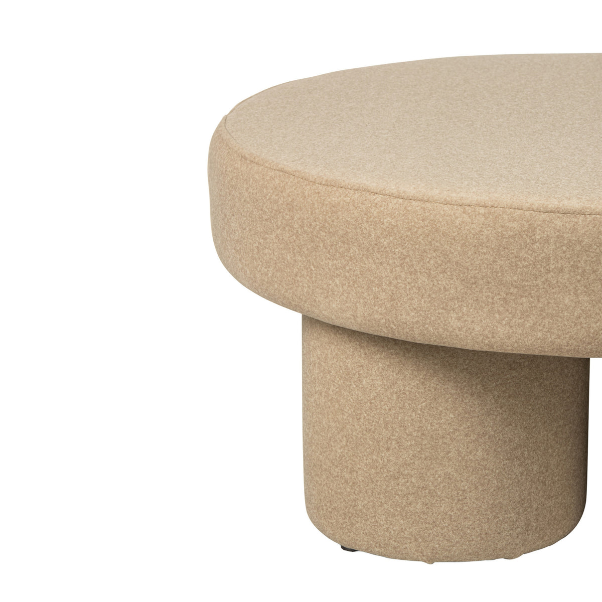 Pouf On Legs Plywood/Fabric Light Beige Large J-Line