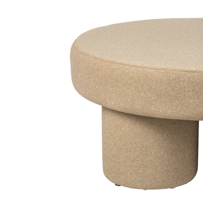 Pouf On Legs Plywood/Fabric Light Beige Large J-Line