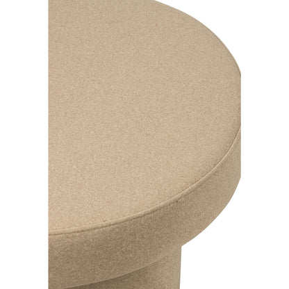 Pouf On Legs Plywood/Fabric Light Beige Large J-Line