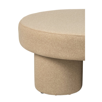 Pouf On Legs Plywood/Fabric Light Beige Large J-Line