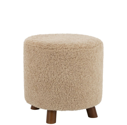 Pouf Sheep Leg Polyester Beige J-Line