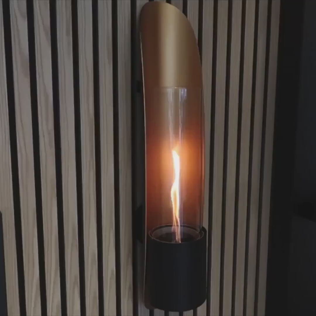 Wall-mounted fireplace Cycloflame Wall Black Tenderflame