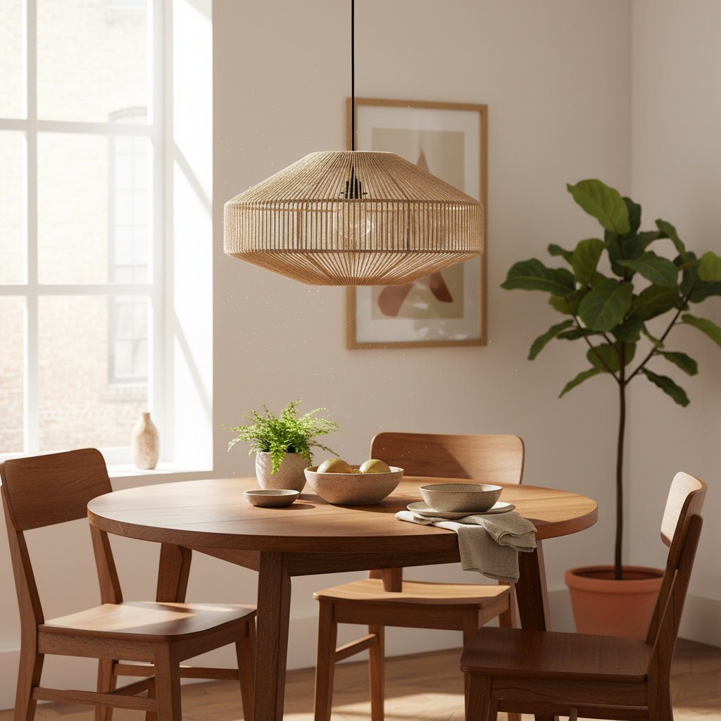 Linea Pendant Light Gem Natural Ø60x33cm Raw Materials