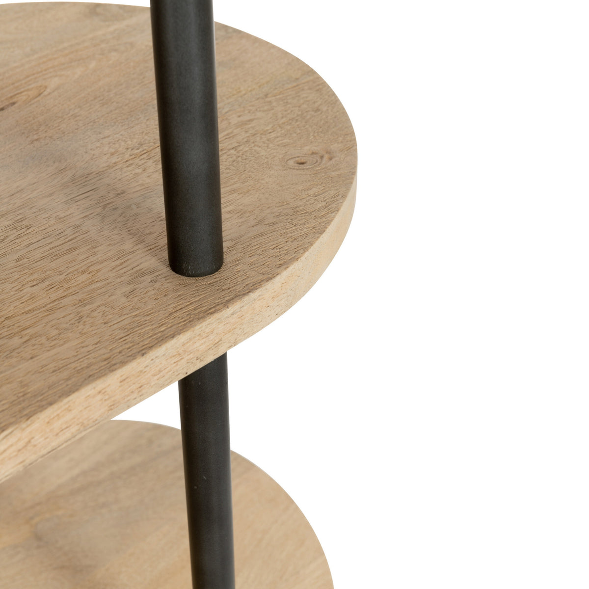 Eli 5-Shelf Mango Wood/Iron Shelf Natural/Grey J-Line