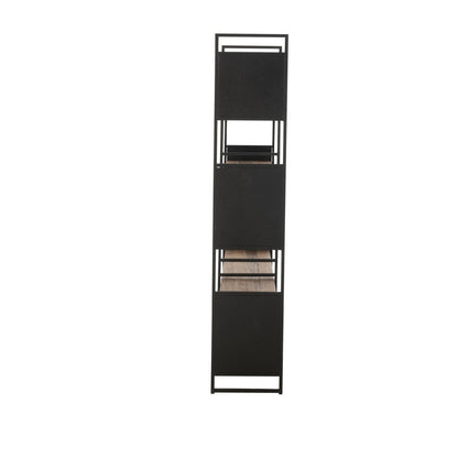 Rustic Recycled Wood Shelf Black/Natural Large J-Line