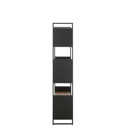 Rustic Recycled Wood Shelf Black/Natural Small J-Line