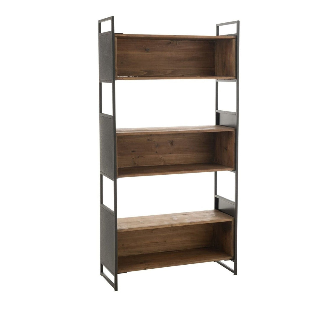 Rustic Recycled Wood Shelf Black/Natural Small J-Line