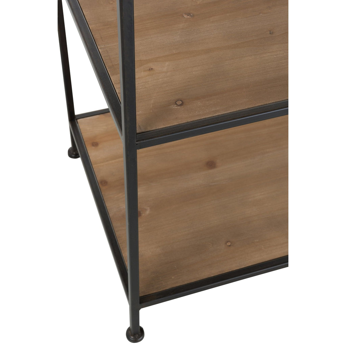 Textile Rack Metal/Wood Black J-Line